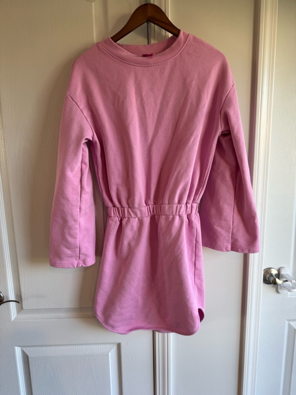 Buddy love Pink Cinched Waist Sweatshirt Dress size small